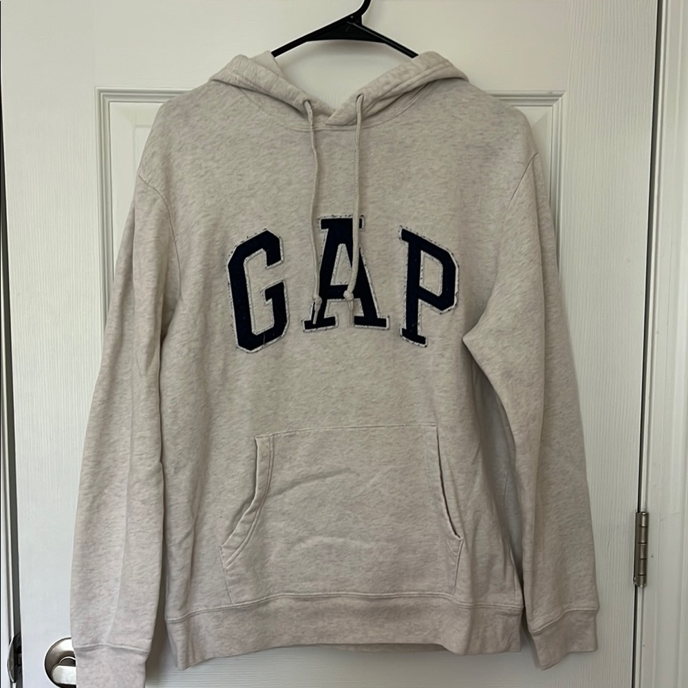 GAP Off-White Hoodie with Dark Blue Logo